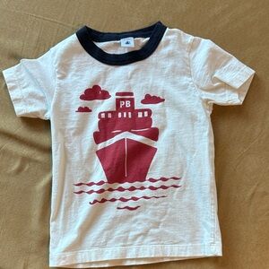 Petit Bateau Nautical Ship Tee - White & Red